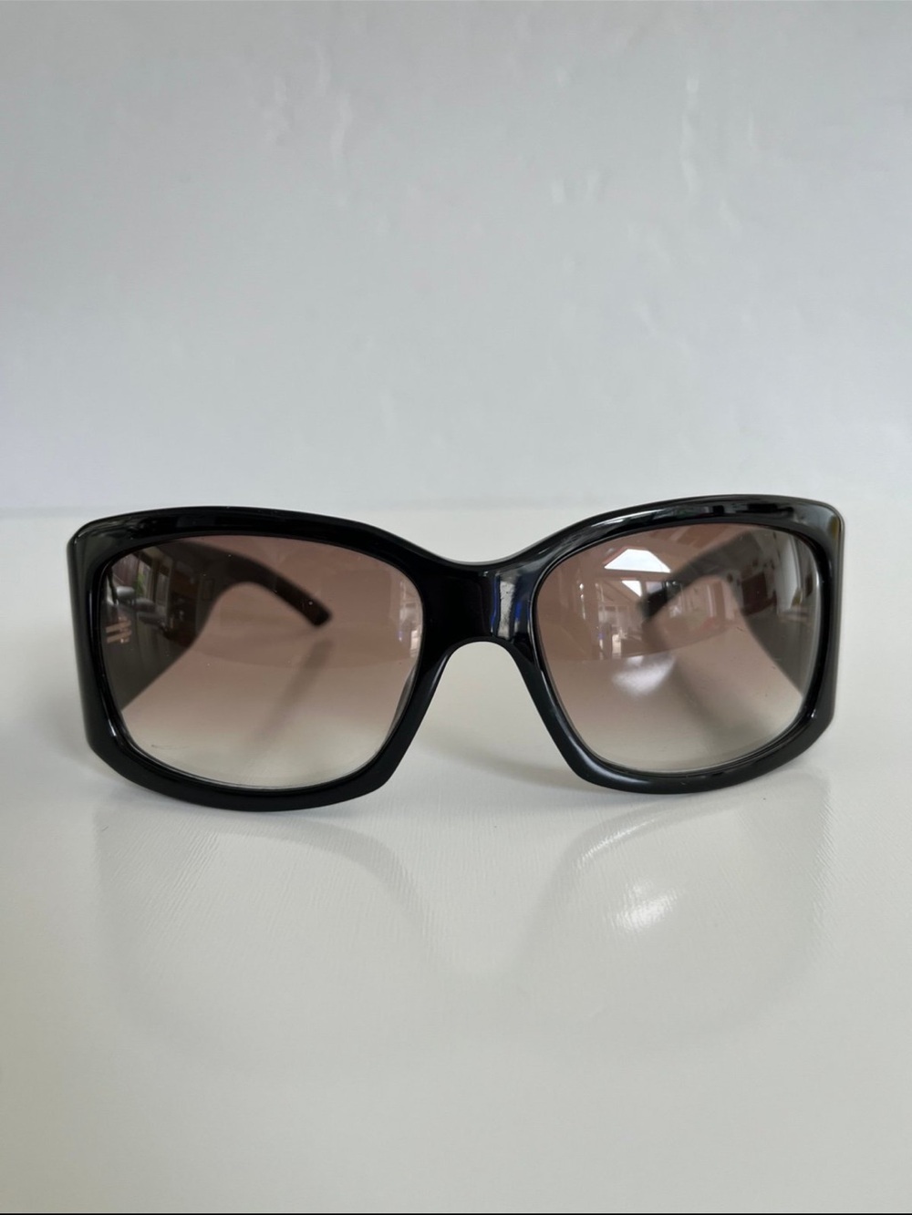 Christian Dior brown Oversized Women's Sunglasses - Classic Black Frame